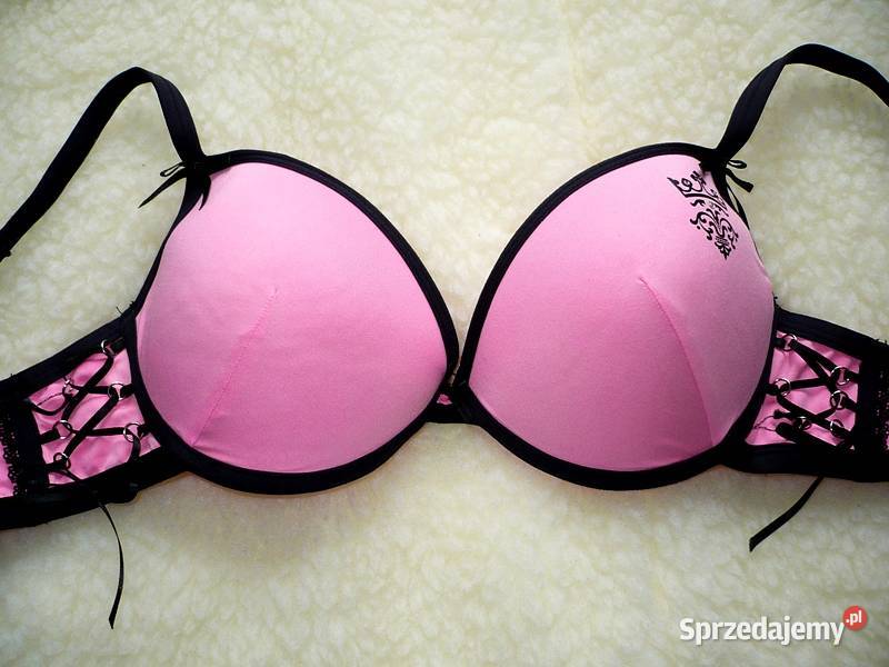 Różowoczarny strój kąpielowy M 38 bikini kostium Toruń sprzedam