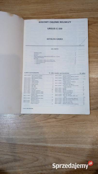 Kołowy ciągnik rolniczy Ursus C330 Katalog Dobieszowice
