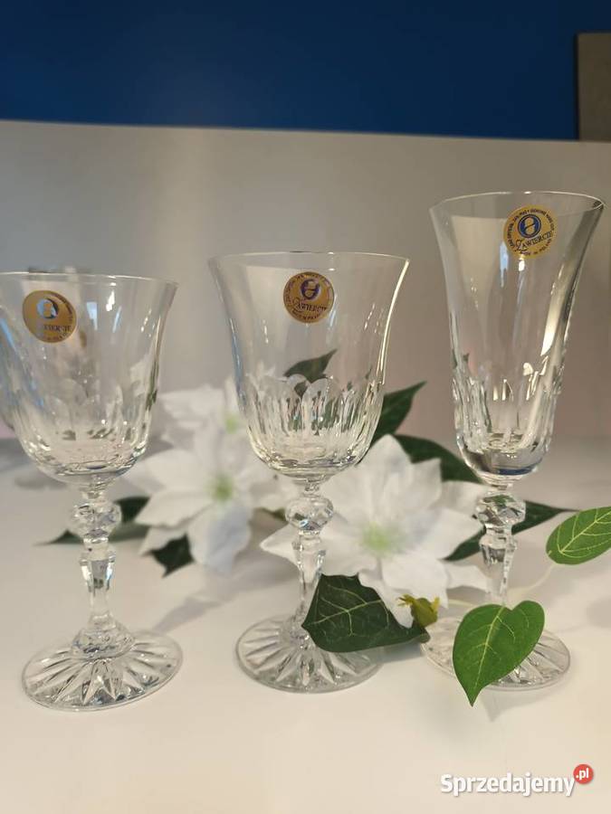 Kieliszki kryształowe styl Glamour Luksusowy Radzyń Podlaski sprzedam