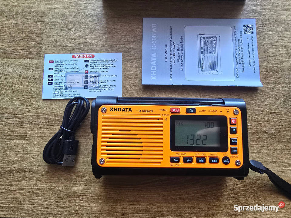 XHDATA D608WB Super Radio Awaryjne Solar Korba Tarnów