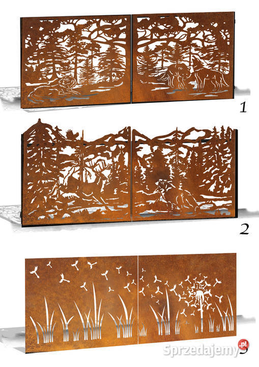 Brama przesuwna wjazdowa CORTEN 4m rdzaBlacha z Poznań sprzedam
