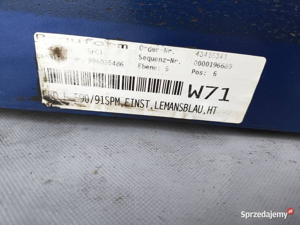 BMW E90 E91 LIFT FL M PAKIET NAKŁADKI PROGOWE osobowe mazowieckie