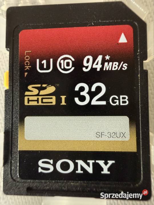 Karta pamięci Sony SDHC 32GB SFUX UHSI U1 94MBs śląskie Czerwionka-Leszczyny