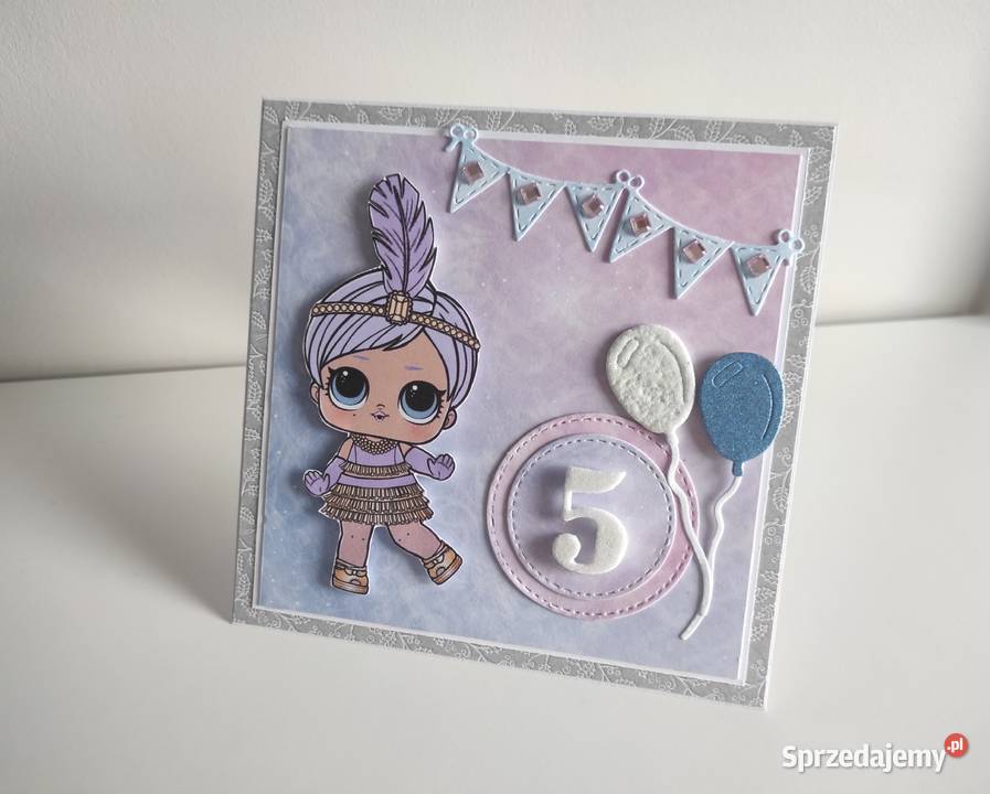 Kartka urodzinowa ręcznie robiona dziewczynki