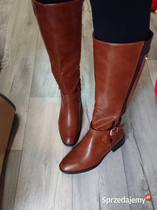 41 Brązowe ocieplanie Kozaki oficerki biznesowe Kraków