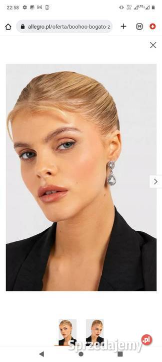 ASOS Bogato zdobione kolczyki ślubne z Londynu Kraków