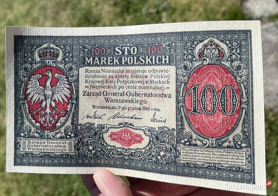 100 mkp 1916 Generał PIĘKNE pomorskie Trąbki Wielkie