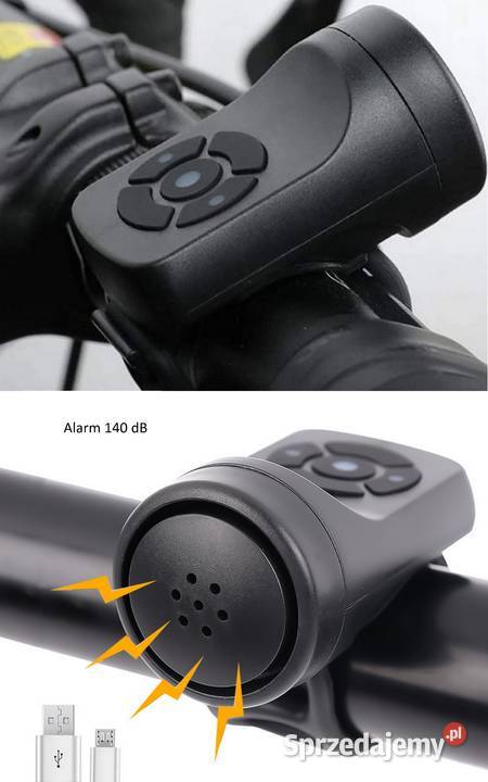 Dzwonek Klakson Alarm 2w1 Elektroniczny Rowerowy