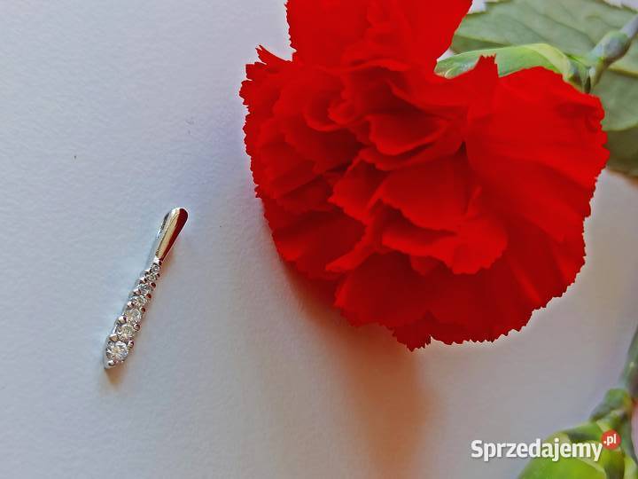 Podłużna delikatna zawieszka łezka cyrkonie Warszawa