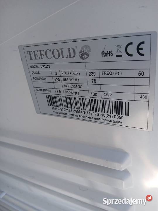 Lodówka podblatowa ze stali I TEFCOLD UR200S Warszawa