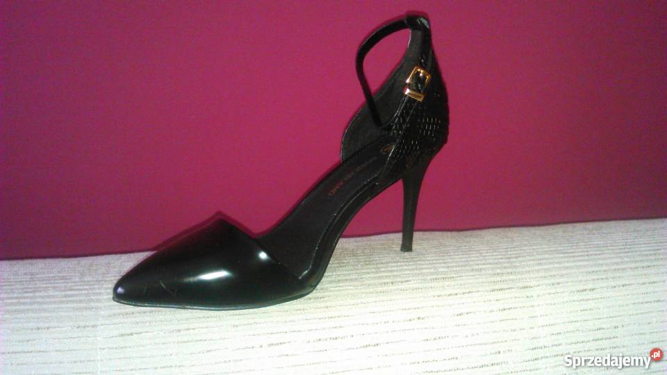 HIT SZPILKI RIVER ISLAND 3940 nowe czarne skóra czarny Świdwin