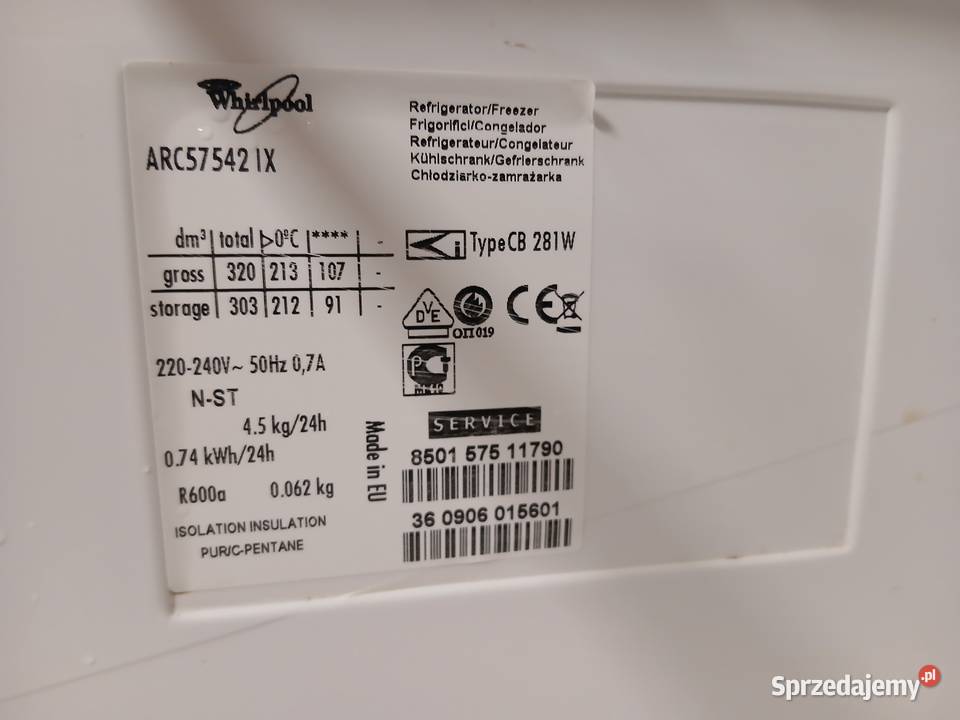 Półka szklana do lodówki WHIRPOOL ARC 57542 IX mazowieckie Warszawa