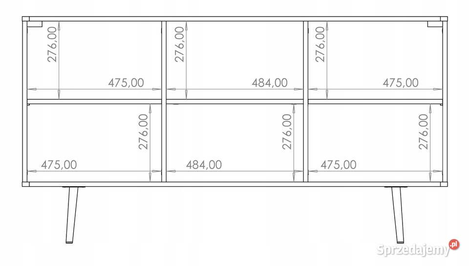 Trzydrzwiowa komoda 150 K3D z metalowymi nóżkami 80cm Wieruszów