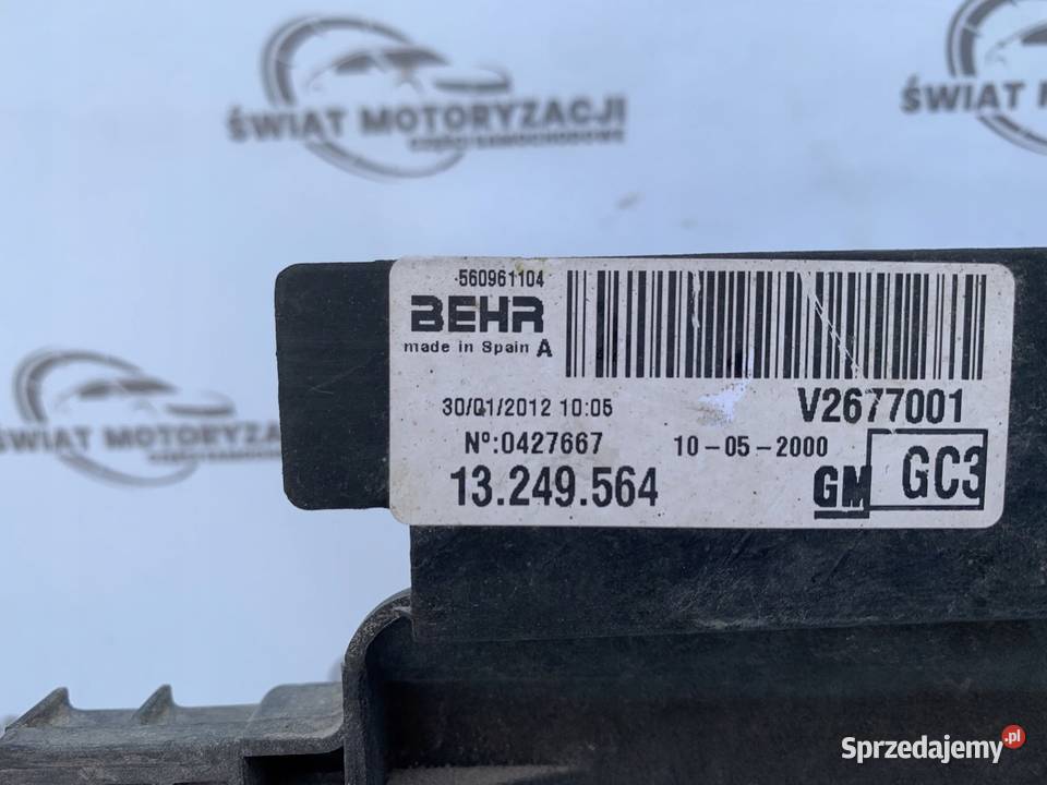 OPEL CORSA D OPC wentylator chłodnicy 13249564 świętokrzyskie Kielce sprzedam