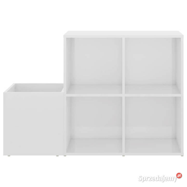 Szafka na buty biała z połyskiem 105x355x70