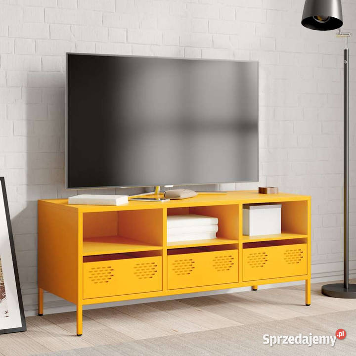 Szafka RTV żółta 1015x39x435 stal walcowana na Warszawa