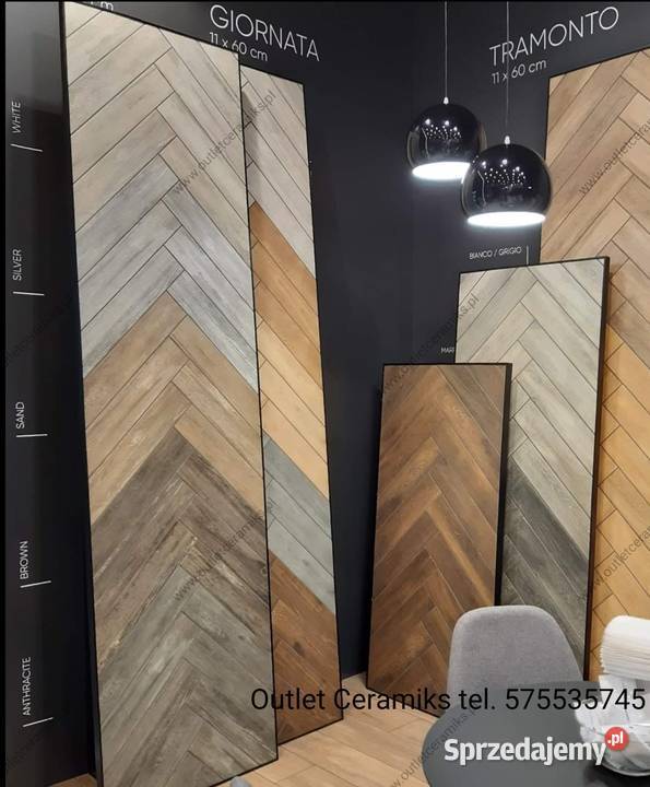 Płytki podłogowe drewnopodobne jodełka 60x11 Radom