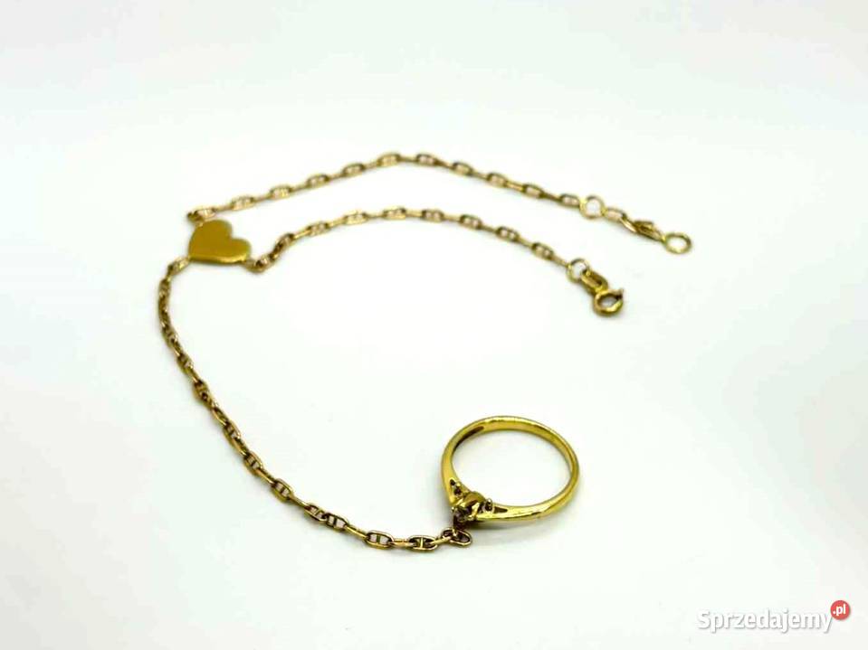 Pierścionek z diamentem i bransoletką pr 585 Elbląg