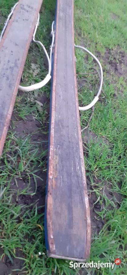 Narty 128 Krokus Polsport wiązania retro Tuszkowo