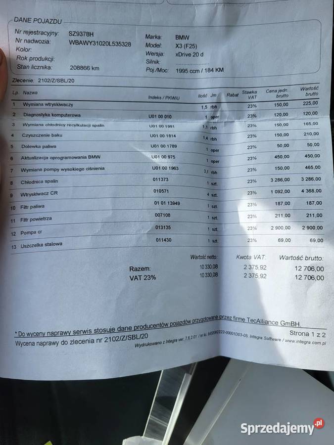 Sprzedam zadbane BMW X3 Warszawa