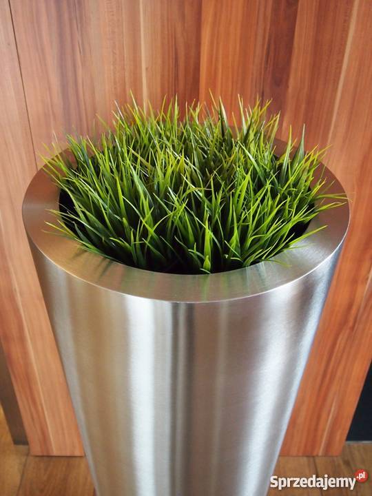 Wysoka Nowoczesna Donica do Salonu ze Stali Kraków sprzedam