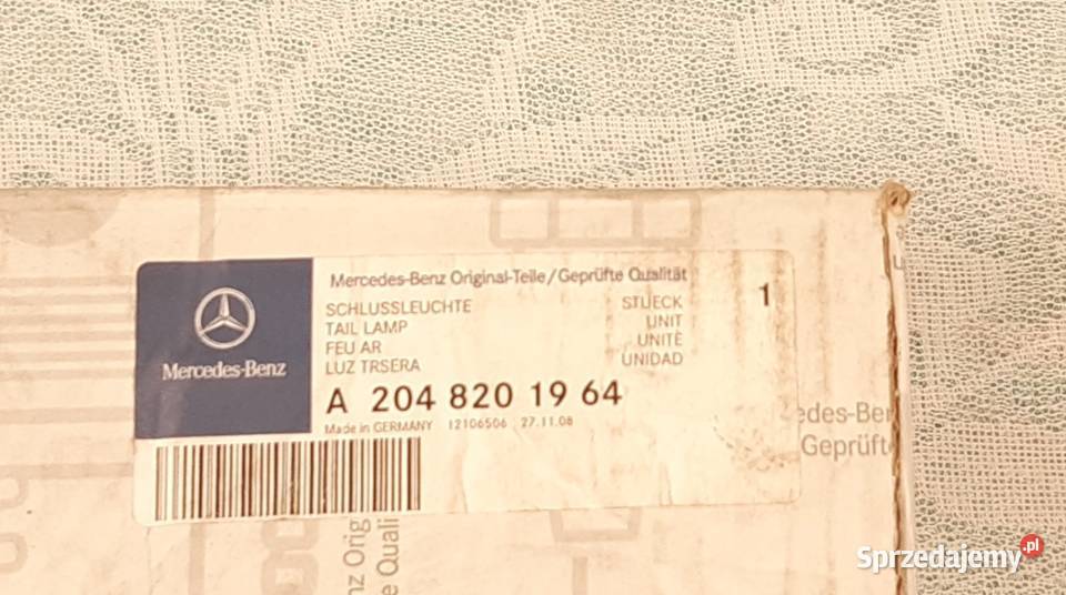 LAMPA LEWY TYŁ MERCEDES W204 COUPE A2048201964 Mielęcin