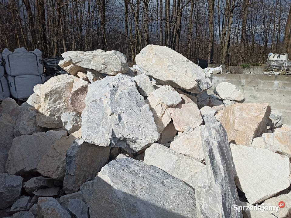 Głazy Kremowe Kamień Duży Głaz Biała Marianna Żwir i kamienie