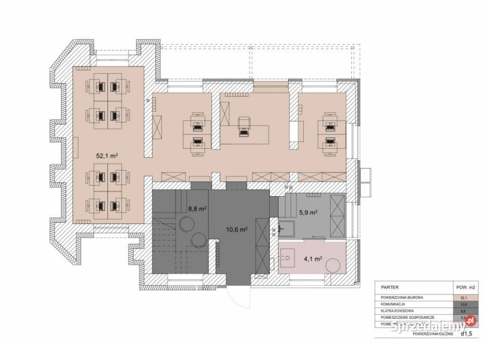 Budynek biurowy Kraków Wola Justowska 289m2