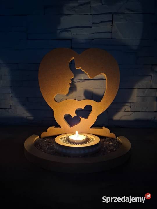 Świecznik dekoracja na walentynki Pyskowice sprzedam