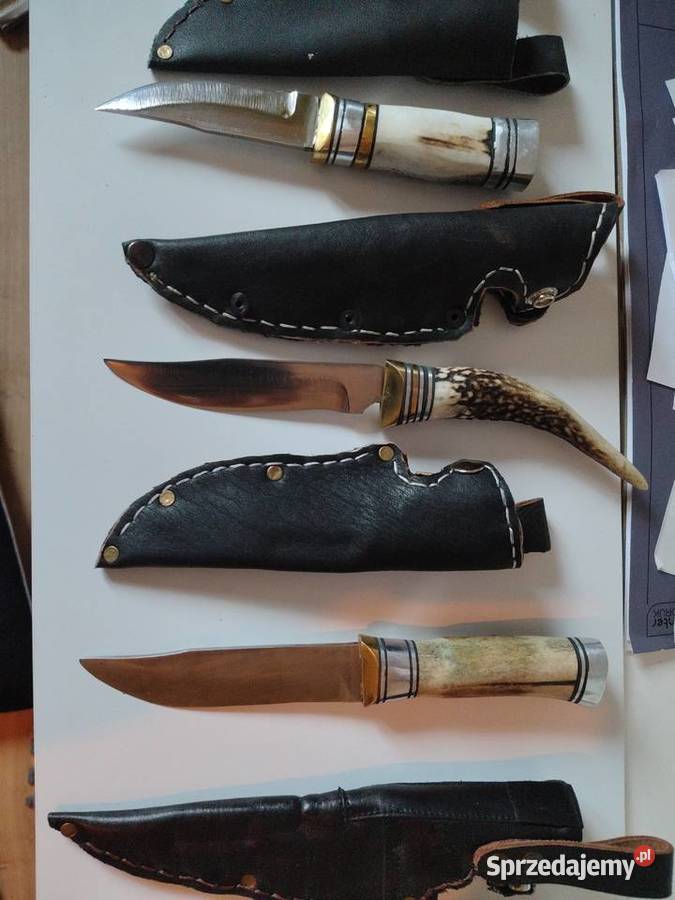 Noże myśliwskie rękojeść z porozy Rzędowice
