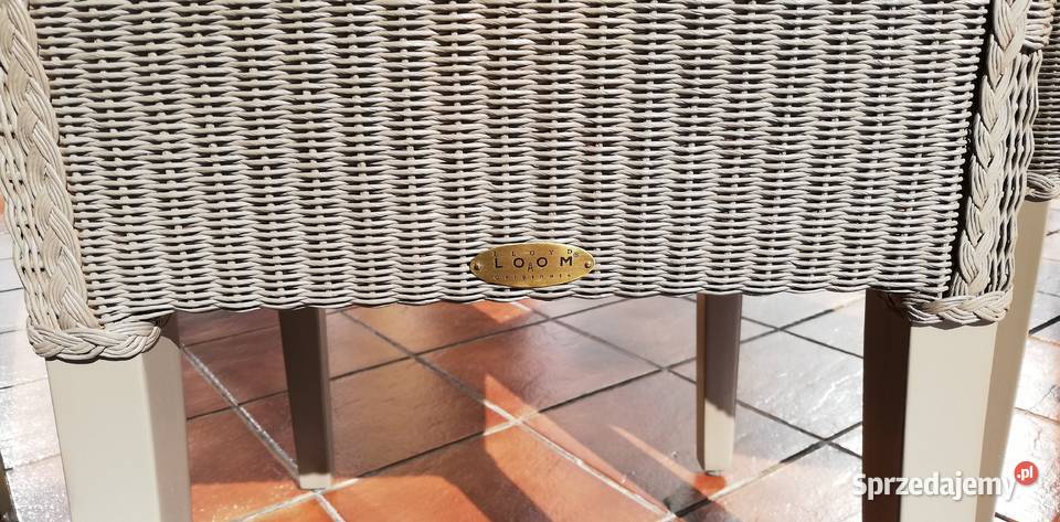 Krzesło fotel rattanowe komplet Lloyd Loom