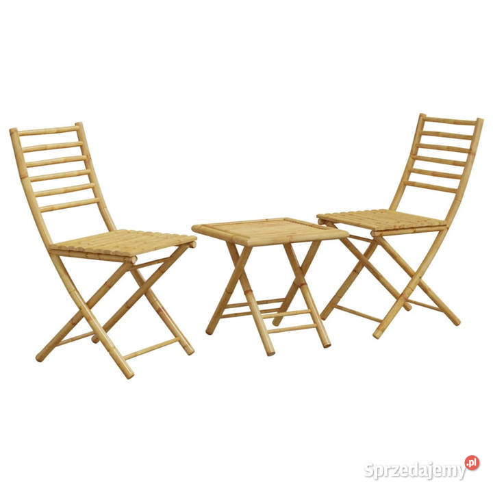 3częściowy zestaw mebli bistro bambusowy sprzedam
