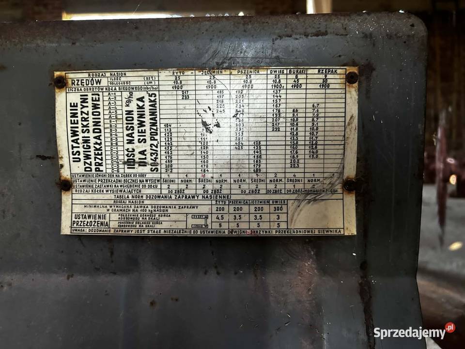Sprzedam siewnik poznaniak sprzedam