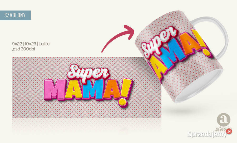 Foto kubek dzień matki szablon Super mamusia Kraków