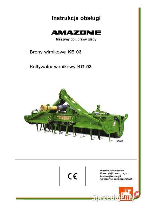 Instrukcja brona Amazone KE KX