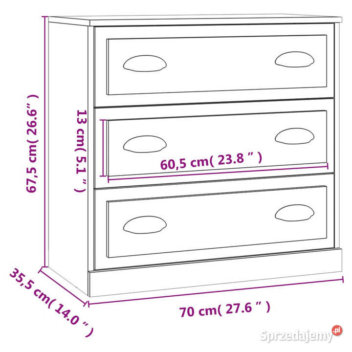 Szafka biała z połyskiem 70x355x675 WM816226 Warszawa