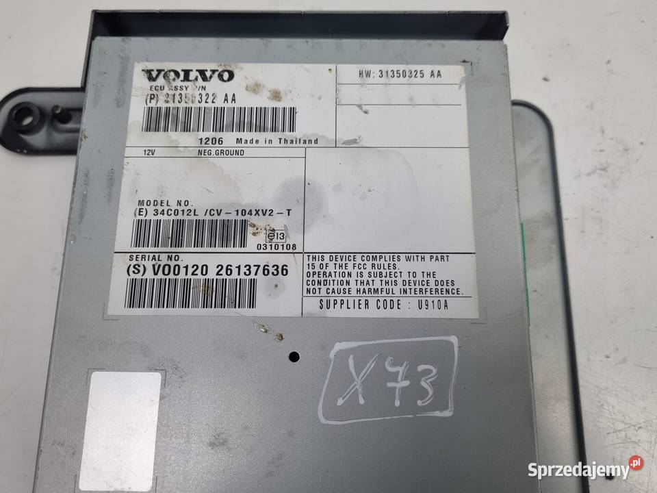 Volvo VOLVO V60 I S60 II XC60 I WZMACNIACZ RADIA