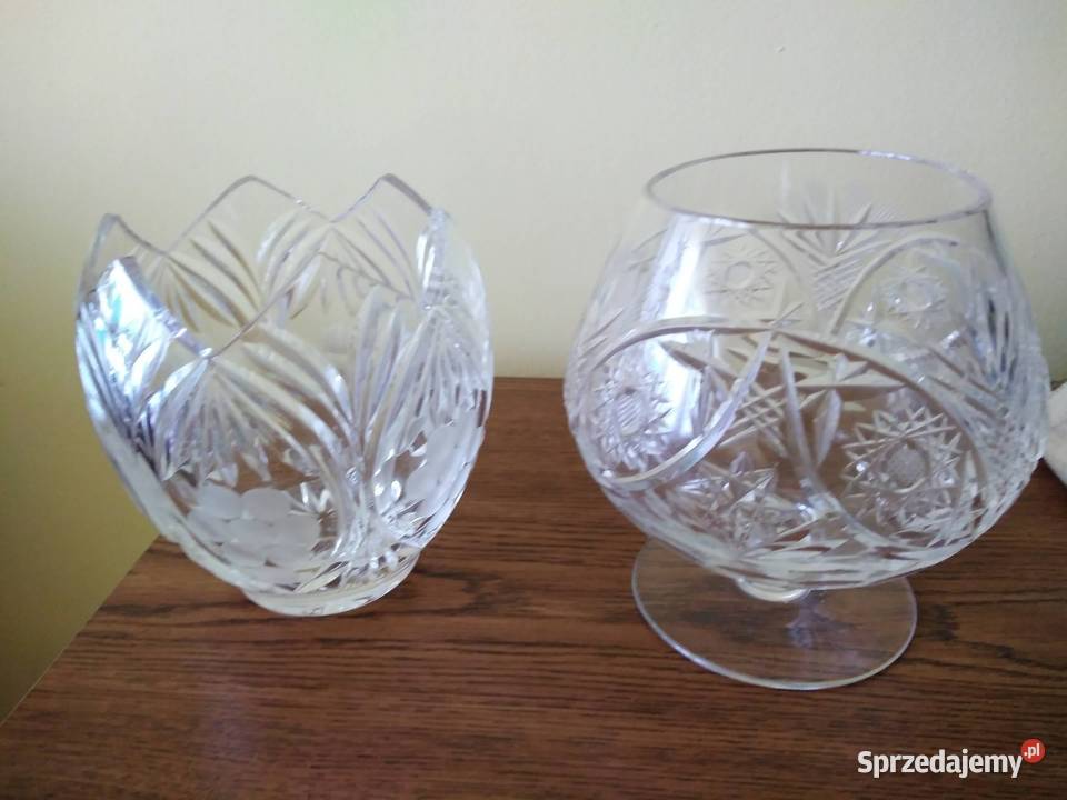 Stare kielichy kryształowe z PRL u Porcelana i szkło Wrocław