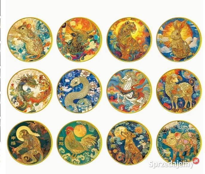 Kolekcjonerski zestaw monet medali stylizowanych