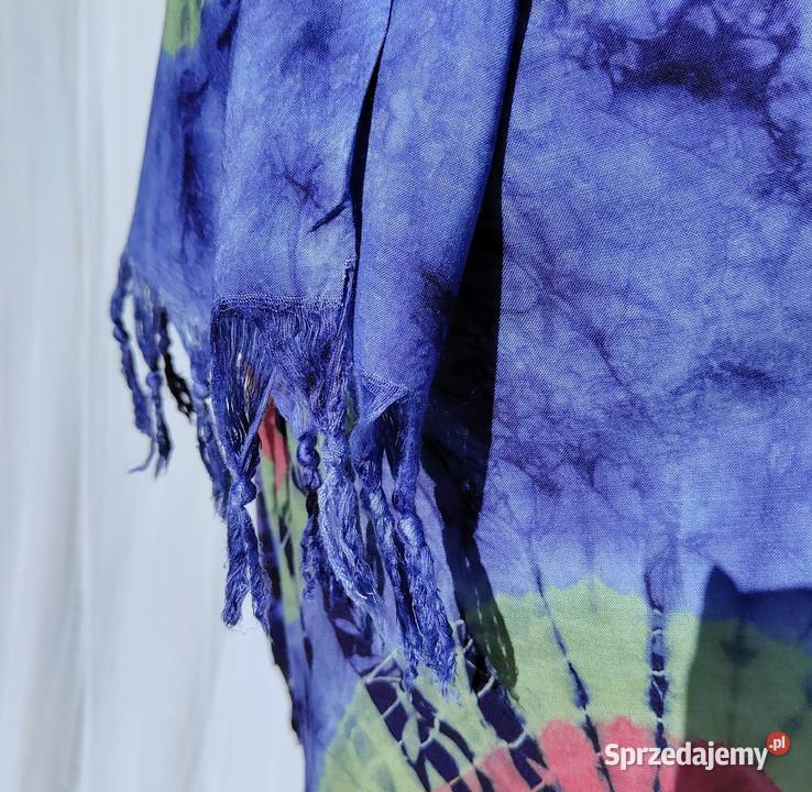 Duża chusta szal tie dye barwiona boho bohemian Pozostałe Szczecin