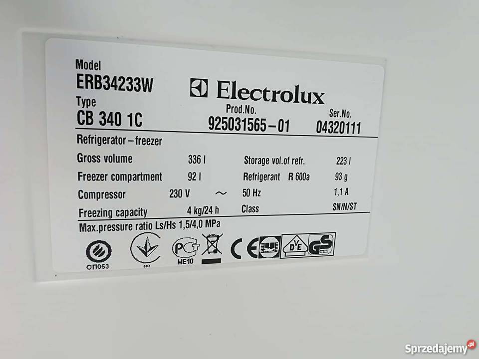 Lodówka Electrolux 175 możliwy transport AGD Warszawa