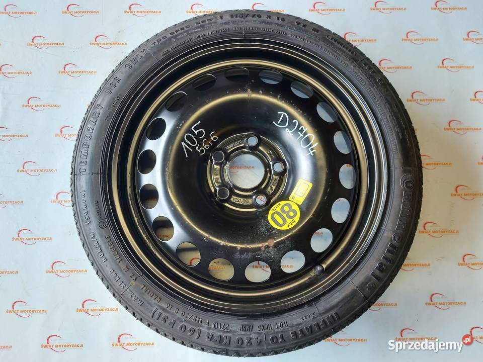 OPEL ASTRA J ZAFIRA C koło dojazdowe 1157016 92M