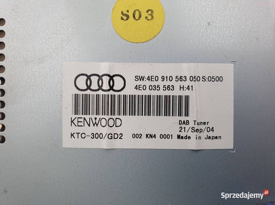 MODUŁ AUDI A8 D3 4E0035563 osobowe