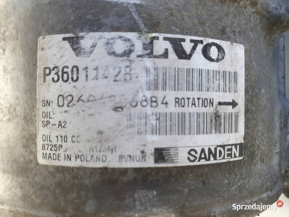 SPRĘŻARKA KLIMATYZACJI Volvo V70 III 20 D3 osobowe Chełm