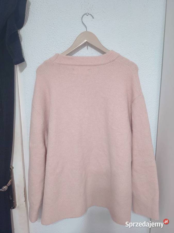Stradivarius sweter pudrowy róż rL40 oversize lubelskie