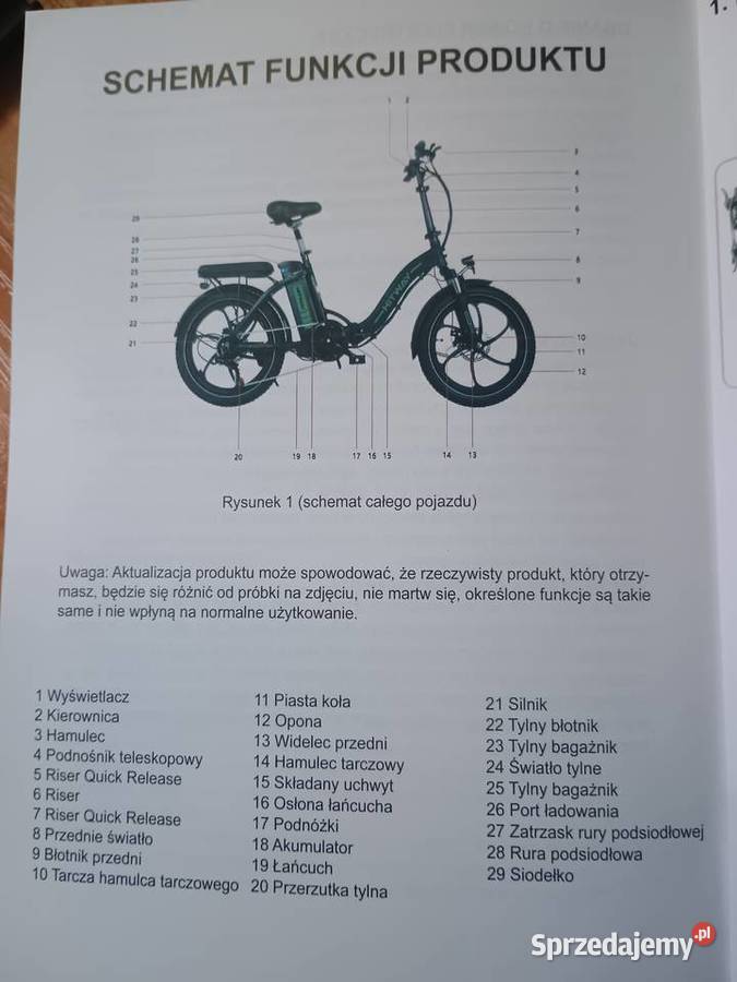 Rower elektryczny składany