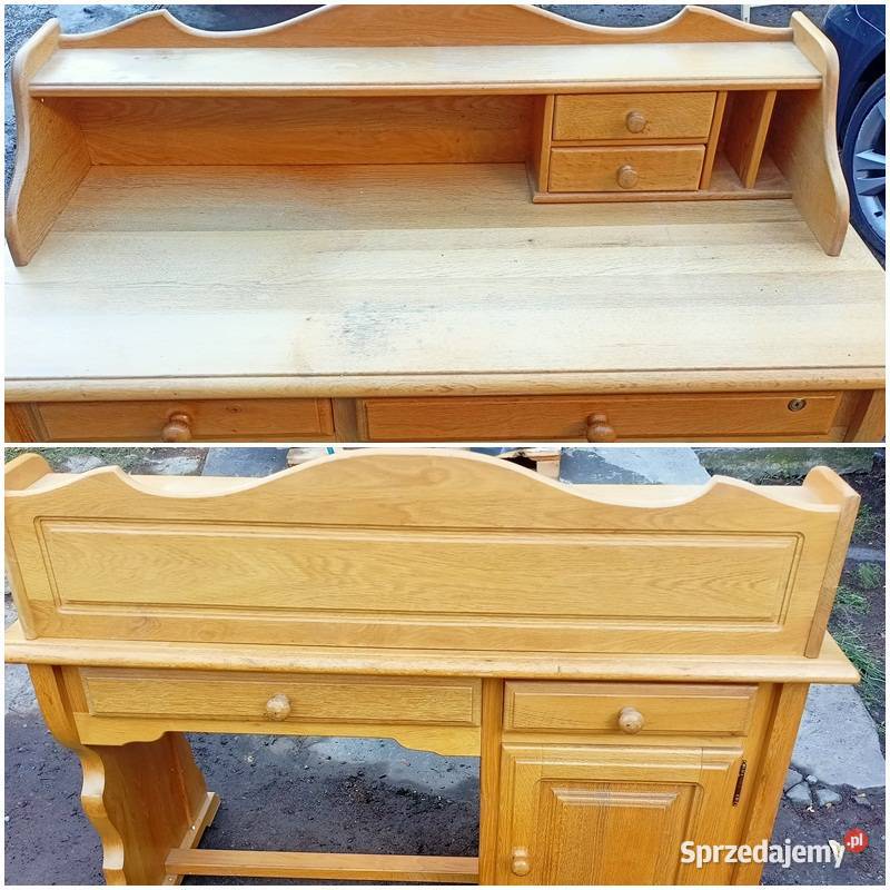 Biurko Drewniane Masywne Uniwersalne Prawe lewe Zabrze