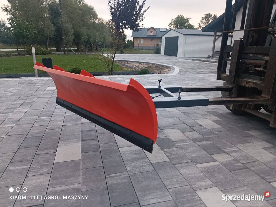 Pług Śnieżny na Wózek Widłowy 15m Transport Kraj nieuszkodzony Szaciłówka