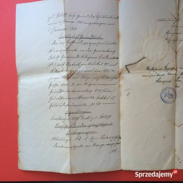 1795 Pruski List Apteczny zachodniopomorskie Szczecin