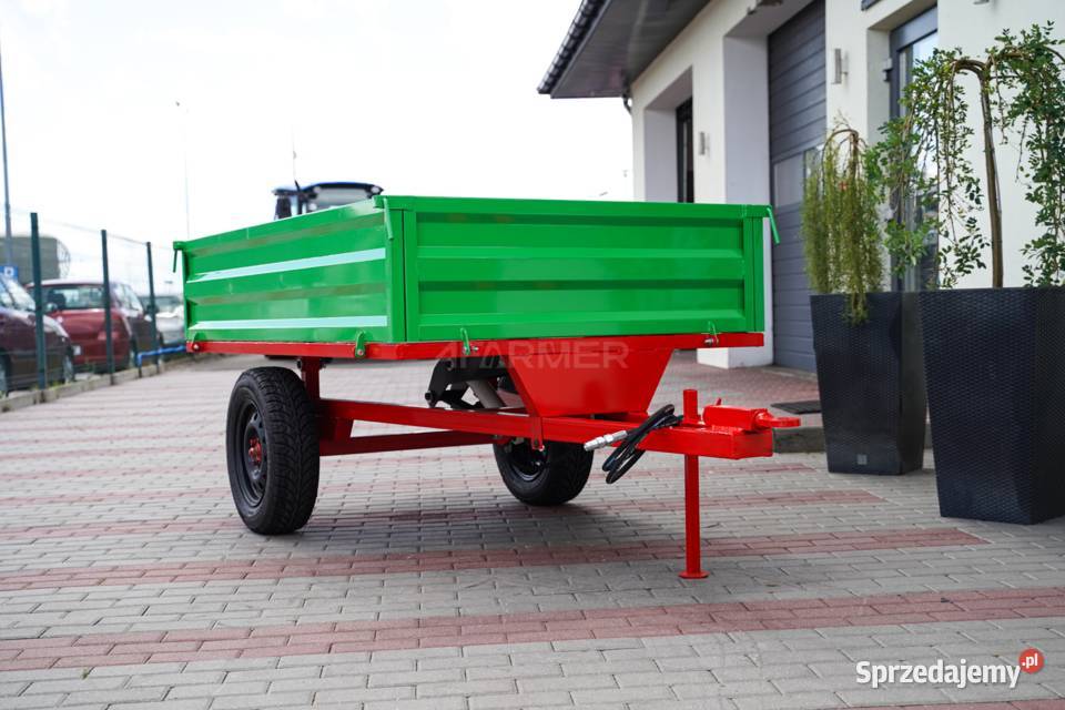Przyczepa rolnicza jednoosiowa 1T z kiprem Tajęcina
